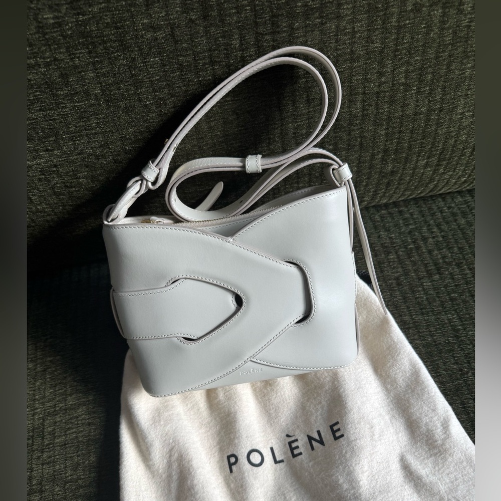 Polène Nodde Bag in Smooth Chalk